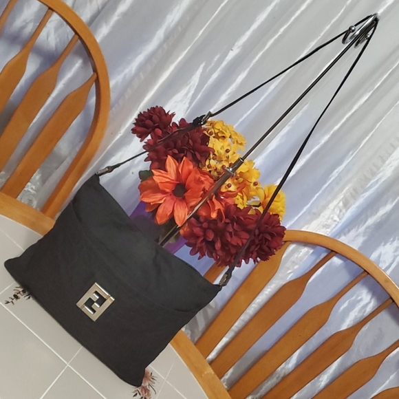 AUTHENTIC Fendi Zucca Messenger Shoulder Bag